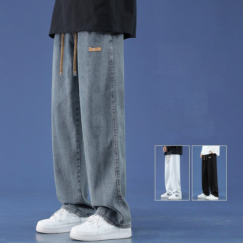 Men'S Shoes For Jeans - Sommer dünne Herren Baggy Jeans Lyocell