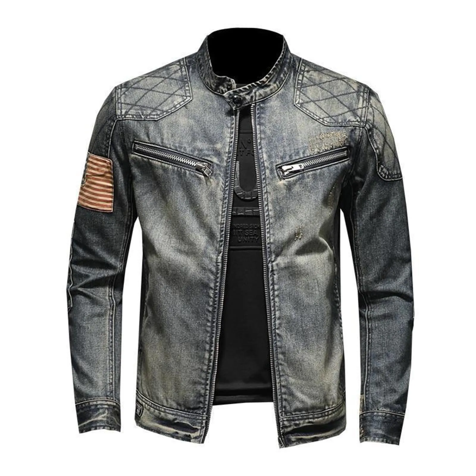 Vintage-Jeansjacke mit Reißver – Men'S Shoes For Jeans Bewertung und Preis