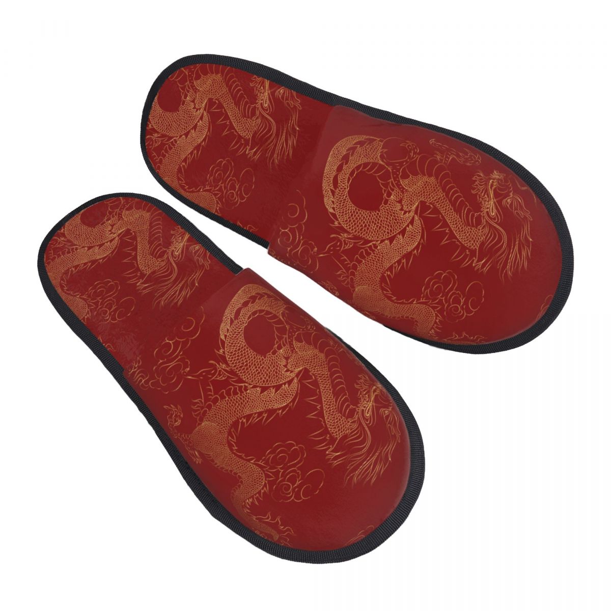 Goldener Drache auf rotem Hint – Men Shoes Red Bewertung und Preis
