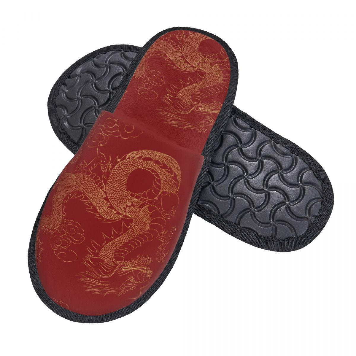 Goldener Drache auf rotem Hint – Men Shoes Red Bewertung und Preis