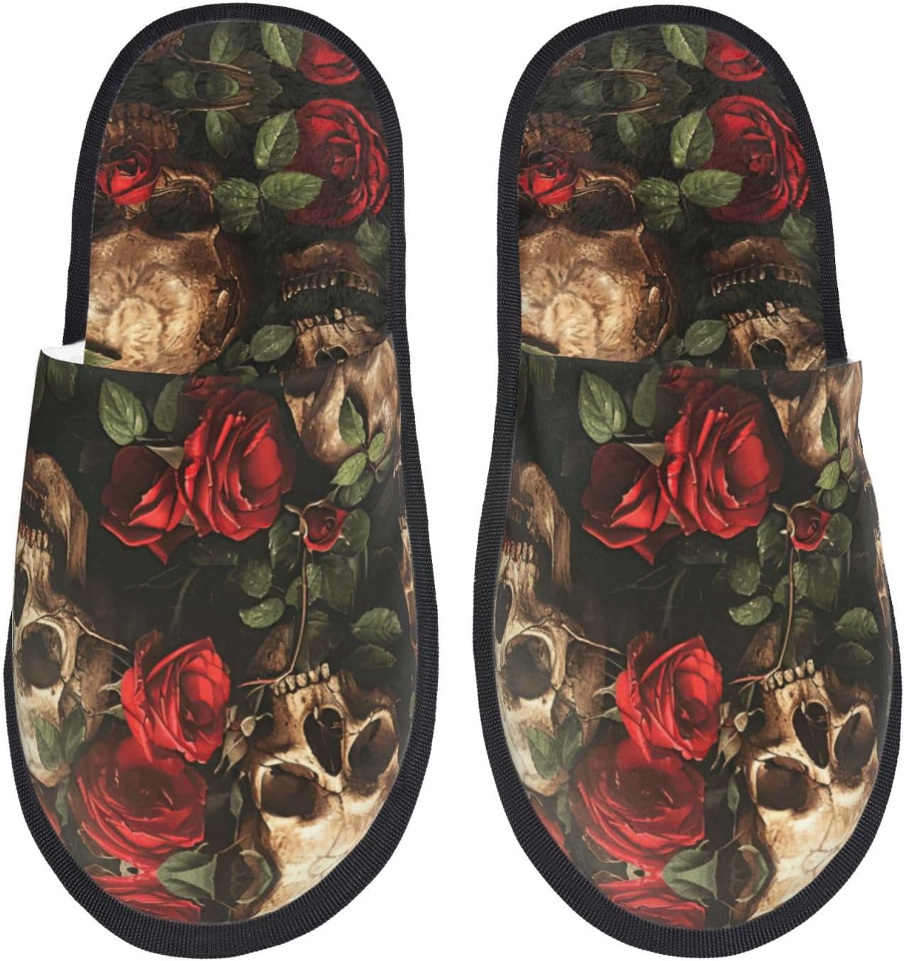 Totenkopf- und rote Rosendruck – Men Shoes Red Bewertung und Preis