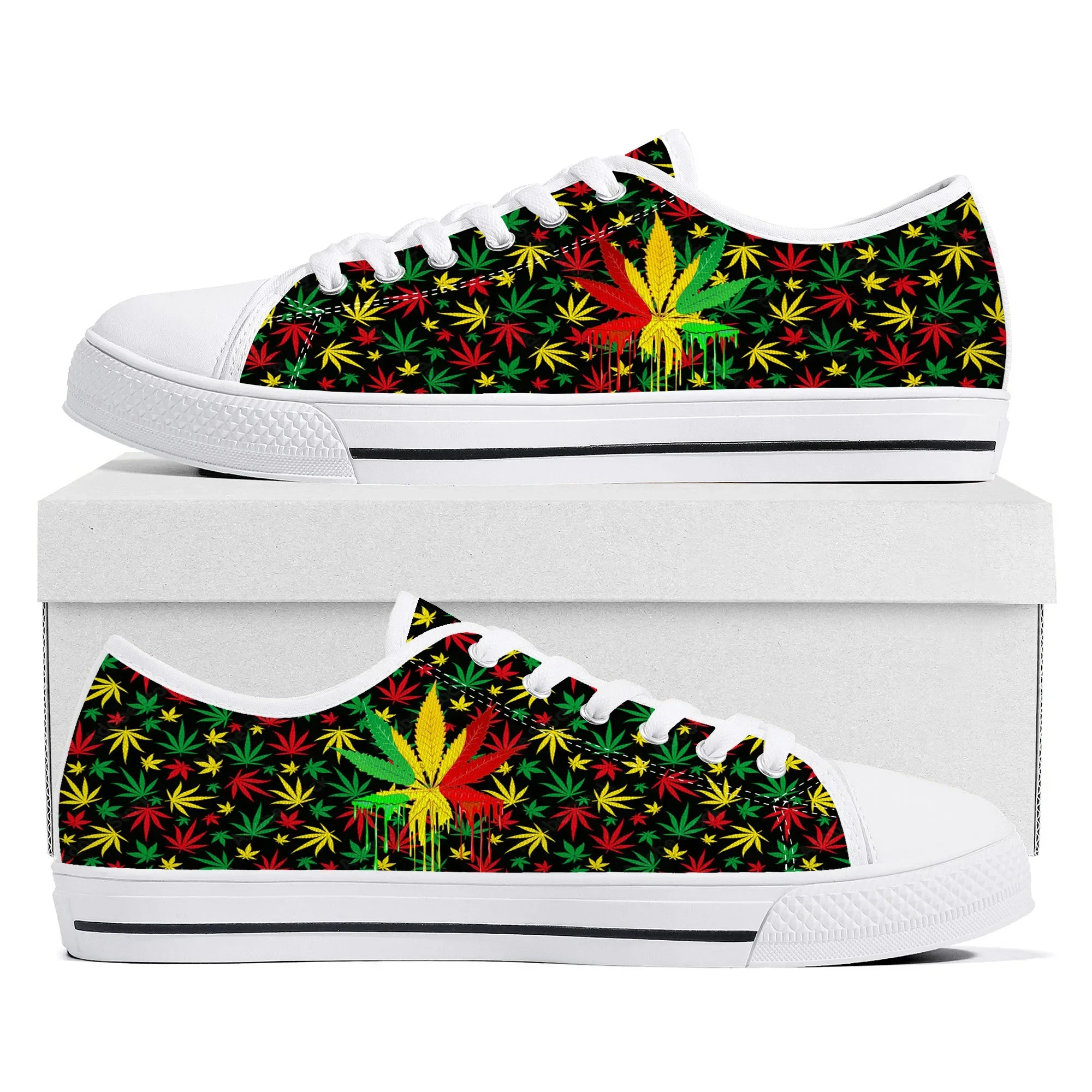 Leaf Weed Rasta Marihuanan Rot – Men Shoes Red Bewertung und Preis