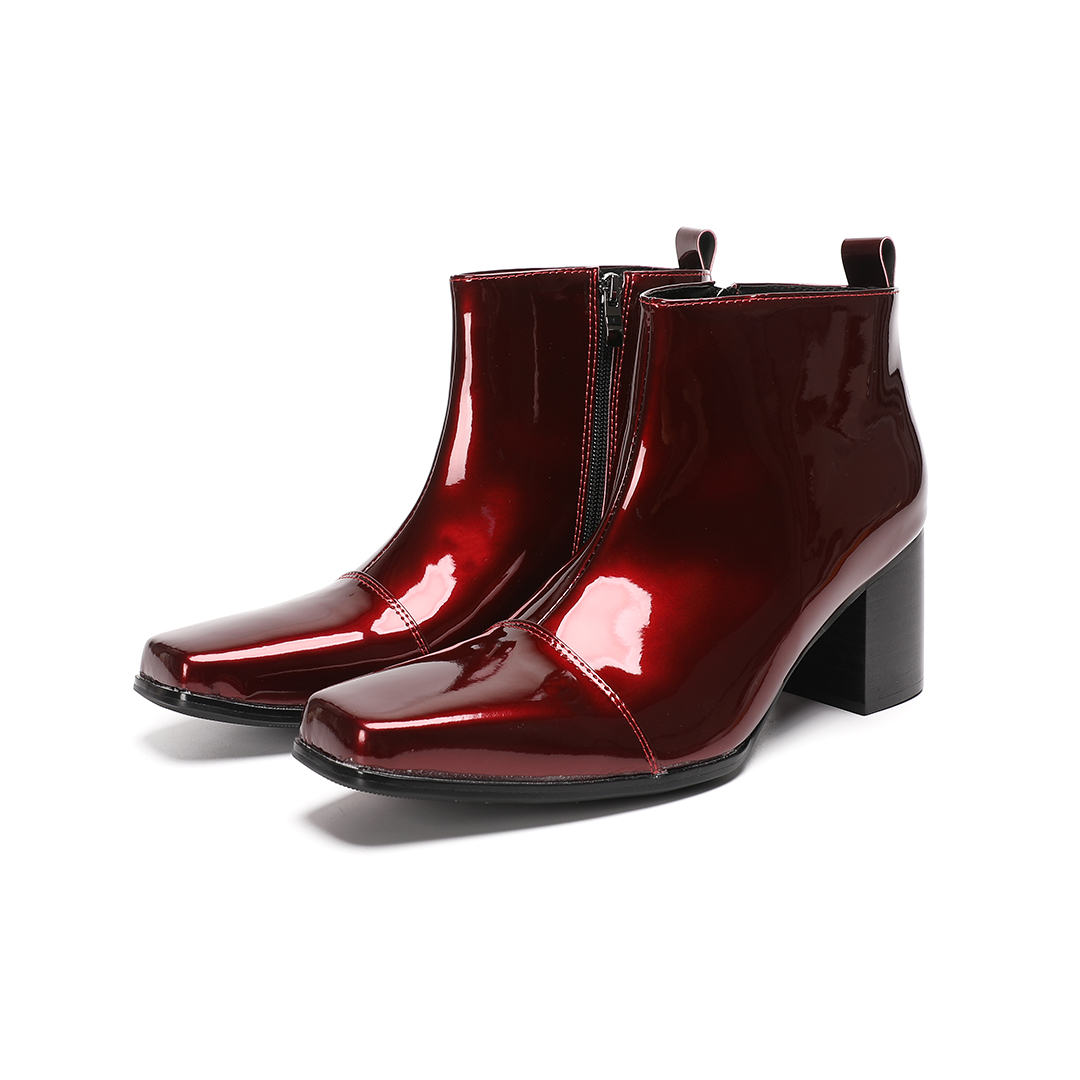 Herren Rote Echtleder High-Hee – Men Shoes Red Bewertung und Preis