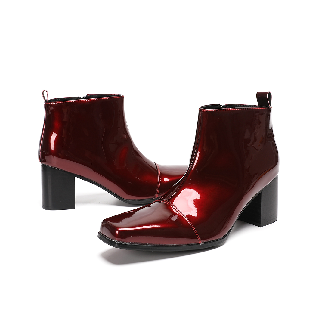 Herren Rote Echtleder High-Hee – Men Shoes Red Bewertung und Preis