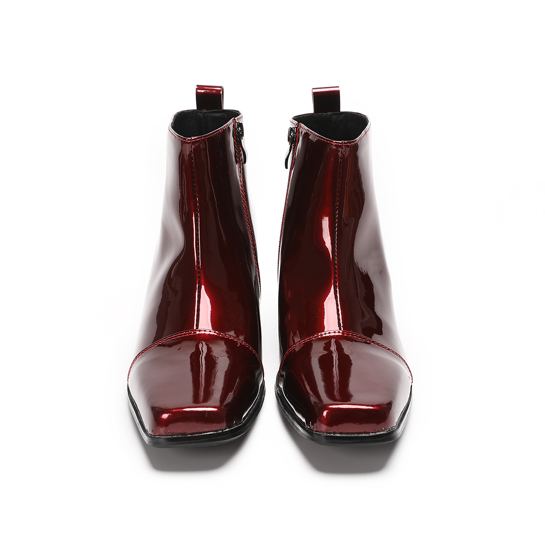 Herren Rote Echtleder High-Hee – Men Shoes Red Bewertung und Preis
